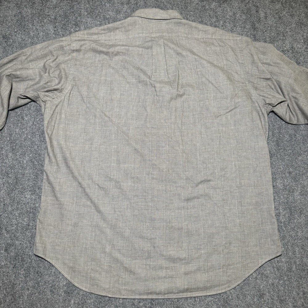 VTG Polo Ralph Lauren Blake Long Sleeve Button Down Shirt Glen Check Men XL Gray - Picture 11 of 12
